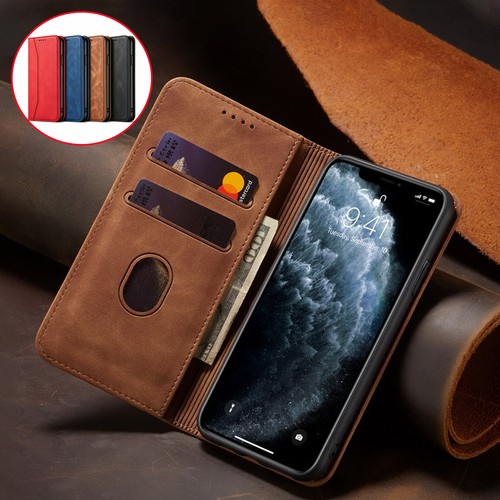 Leather magnetic flip - magnetic, wallet